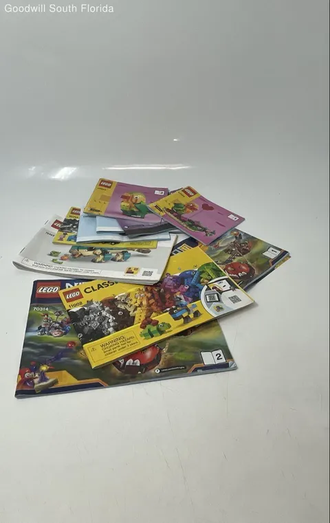 Lot Of 10 Pcs Assorted Lego Large Print Mixed Instruction Manuals For Age 3+