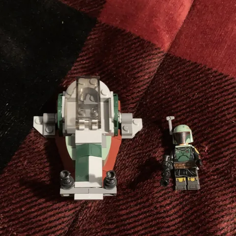 LEGO Star Wars Boba Fett Printed Minifigure w/ Blaster Backpack + Slave I