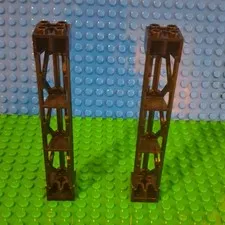 Lego Black Support 2x2x10 Girder Triangular Vertical. Bulk Lot 2pcs