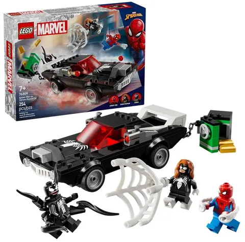 LEGO | Marvel Spider-Man Mech vs. Venom Muscle Car - Car Toy with 3 S...
