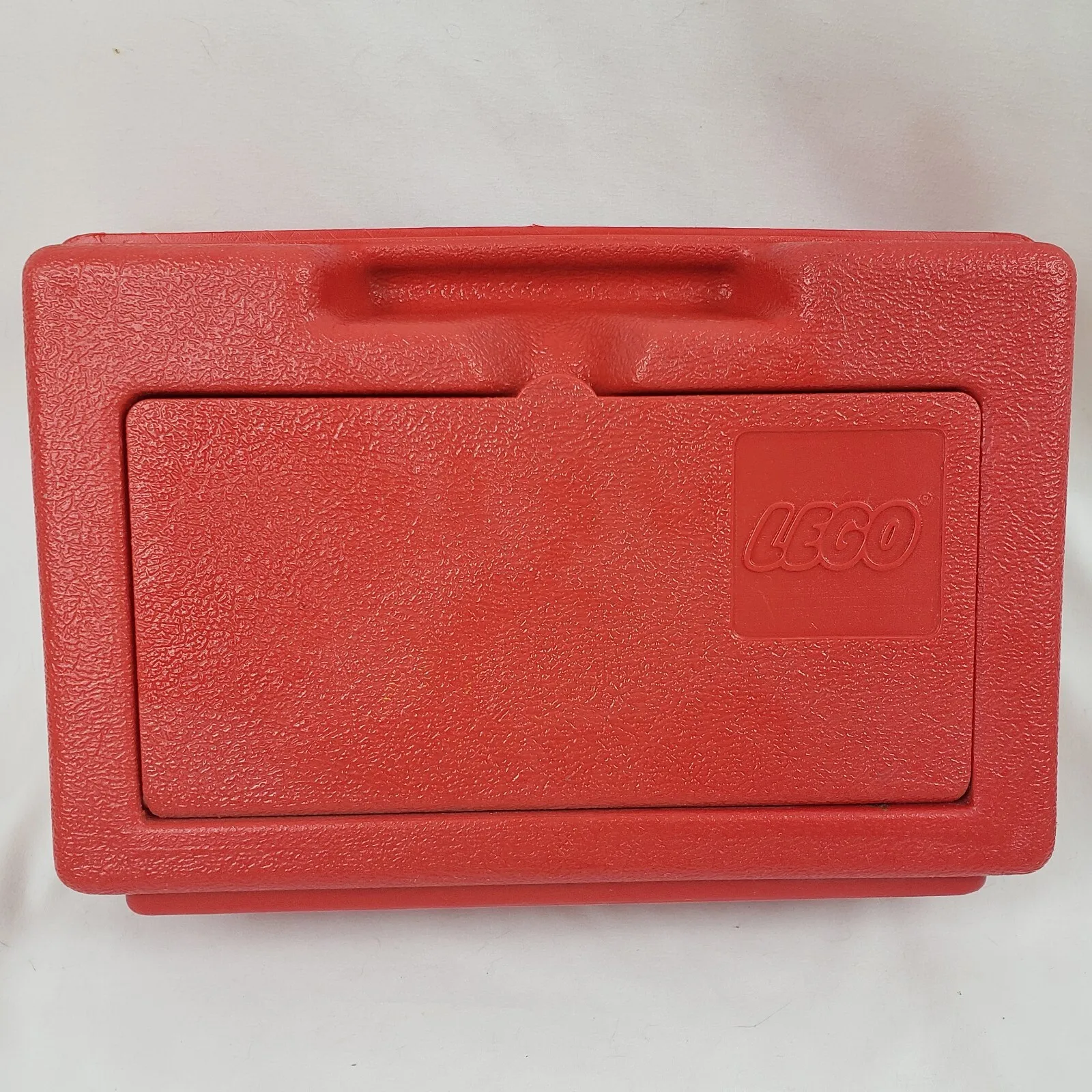 Vintage 1982 LEGO Red Storage Box Carrying Case Bin Organizer Classic Plastic