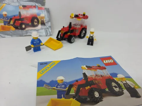 100% Complete Vintage LEGO 1876 Town Construction Soil Scooper with Manual