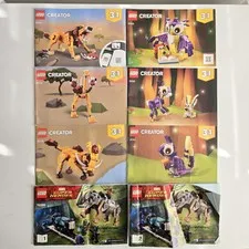 LEGO Creator 3 in 1 Instruction Booklets Manual Only Lion 31112 31125 Marvel