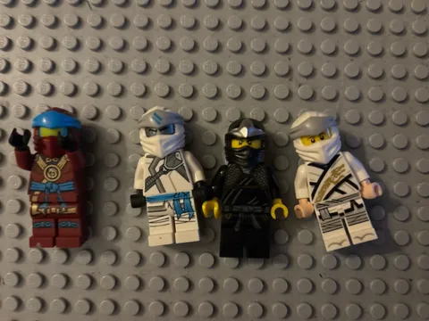 Lego ninjago Minifigure lot of 4 Cole, Nya and Zane