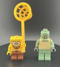 Lego Minifigures Spongebob Squarepants Bob001 & Squidward Bob003 Minifigures
