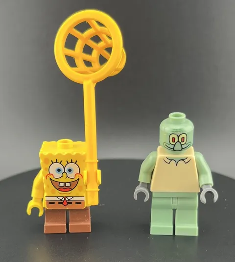 Lego Minifigures Spongebob Squarepants Bob001 & Squidward Bob003 Minifigures