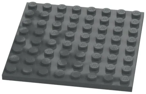 Lego Part 41539 Dark Bluish Gray Plate 8 x 8 Stud Baseplate Piece DG01