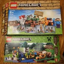 Lego MINECRAFT 8 In 1 Crafting Box #21116 and #21114 The Farm Complete w Manuals