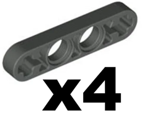 Lego TECHNIC Dark Gray Liftarm Thin 1 x 4 - Axle Holes Qty 4 Part 32449 T1