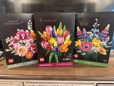 Lego Flower Bouquets- Wildflower, Tulips, and Pretty Pink