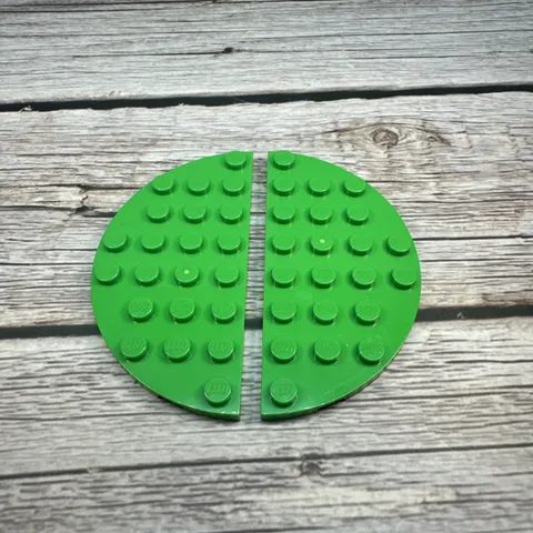 LEGO Parts Plate Round Corner 4x8 Double BRIGHT GREEN (2) Part # 22888