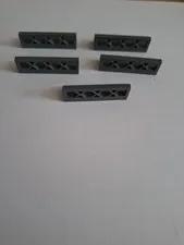 No 317 5x Lego Fence Grids 3633. 1x4x1. Dark Grey