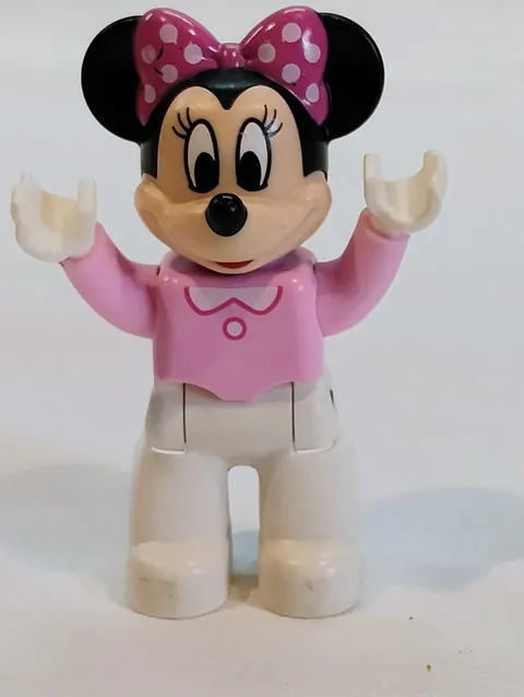 LEGO DUPLO Disney MINNIE MOUSE Pink Shirt, Polka Dot Bow, White Pants