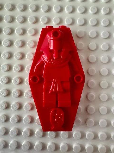 LEGO Container, Coffin Lid with Embossed Mummy (Sarcophagus) 30164 Red
