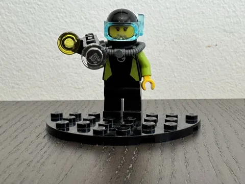 Lego city Coast Guard - Diver Black Wetsuit with White Logo Boat Swimmer