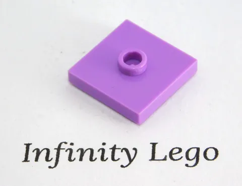 10 LEGO Medium Lavender Plate, Tile 2 x 2 w/ Centre Stud 23893 87580 (10 Pieces)