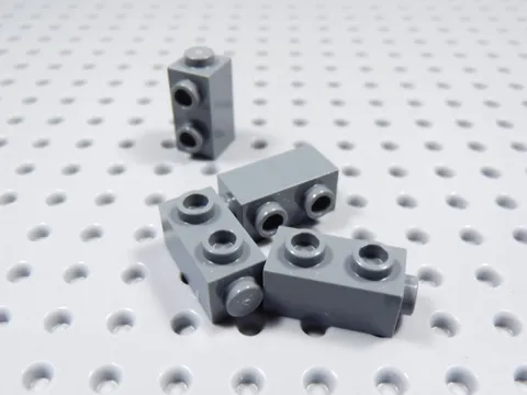 LEGO Lot of 4 Dark Bluish Gray 1x1x1-2/3 Bricks w/ Studs BP