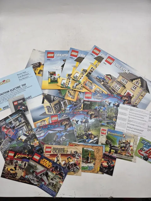 Lot of LEGO Instructions Manuals for Star Wars Studios Creator Jurassic & More