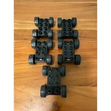 LEGO Duplo Black Vehicle Chassis Car Truck Base Lot of 5 Pieces 2x4 Studs