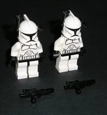 LEGO Star Wars CLONE TROOPER (Black Rangefinder) Lot of 2 Minifigures 8098
