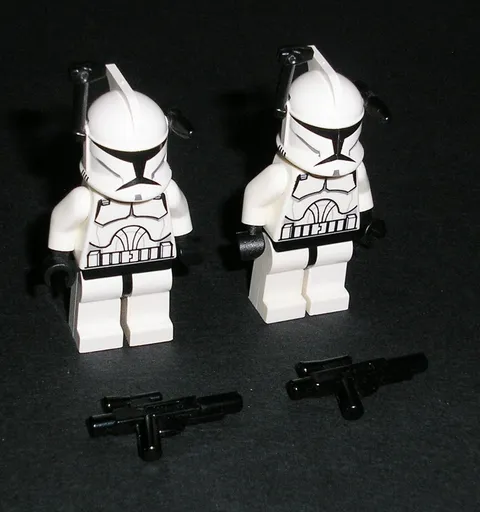 LEGO Star Wars CLONE TROOPER (Black Rangefinder) Lot of 2 Minifigures 8098