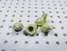 LEGO Lot of 4 Olive Green Tree Frogs Frog Animal Minifig BT