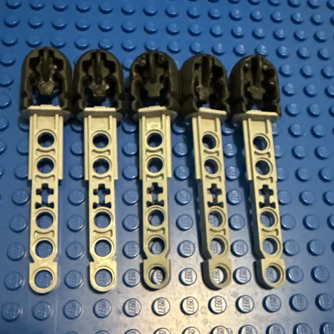Lego 57028 57028c01 Bluish Gray Technic Projectile Arrow Black Tip Part Lot Of 5