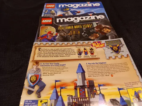 Vintage Lot Of 7 Lego Magazines, Catalogs, Ad LEGO Club Star Wars Rock Raiders 