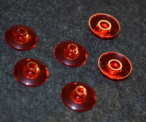 (6) 2x2 RED Translucent Round Dish Bricks - NEW Lego Parts ~