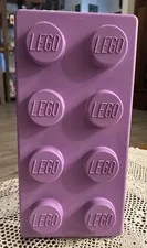 Purple Lego Storage Brick Cube Stackable 8 Stud Box Container 14.25” X  7” X 7”