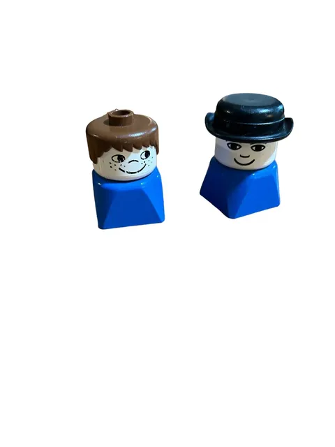 Vintage Lego Duplo FIGURES Square People Lot of 2