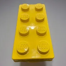 LEGO Yellow Brick Storage Case 8 Stud Plastic Bin Box EMPTY 14"x7"x7"