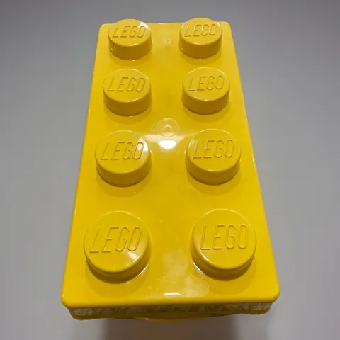 LEGO Yellow Brick Storage Case 8 Stud Plastic Bin Box EMPTY 14"x7"x7"