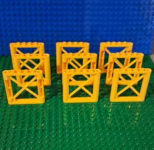 LEGO Yellow Support Girder Rectangular. 1x6x5. Lot Of 9