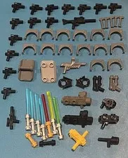 LEGO Star Wars Weapons Accessories Bulk Lot Genuine Blasters Lightsabers Hilts