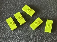 LEGO Lot 5 1x2 Lime Green 1 Stud Jumper #15573 Flat Bricks Plate Blocks Parts