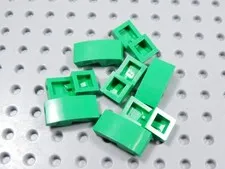 LEGO Lot of 8 Bright Green 2x1 Curved Slopes No Stud BM