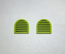 Lego Lot Of 2 Bright Yellowish Green Tiles Tile 2x2 Half Circle Lines No 4 New 