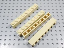 LEGO Lot of 4 Tan 1x8 Bricks BO