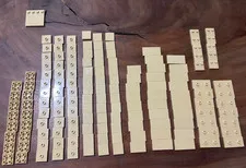 LEGO Tan Tile Lot 148 Pieces Mixed 2x2 2x3 2x4 Modified Tiles Bulk