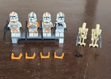 LEGO Star Wars AT-TE Cdr Cody. x2-212 Clone Troopers. Gunner  x2 Droids #75337
