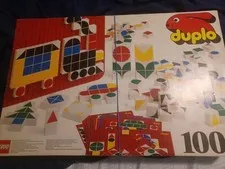 Vintage LEGO DUPLO Mosaic Tile Set #1000 w/ Original Box 1985 Art Building Set 