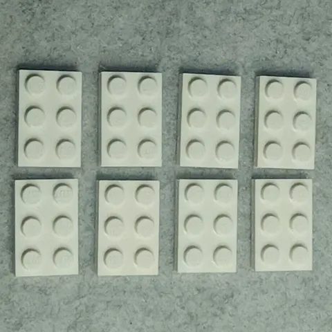 LEGO 3021 Plate 2x3 Plate White x8 New Genuine