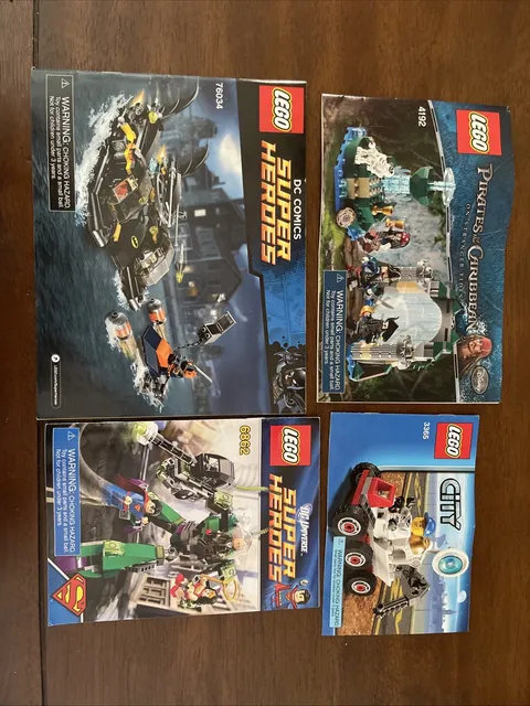 4 Lego **Instruction Manuals Only** 4192 - 76034 - 6862 - 3365 (1 Each)