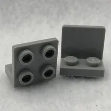 LEGO 99207 Light Bluish Gray Bracket 1 x 2 - 2 x 2 Inverted (x2)