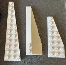 Lego Wedge Right Lot of 3 Parts 50956 50304 47398 Light Bluish Gray