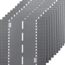 Street Road Building Set - 10 Straight Plates**