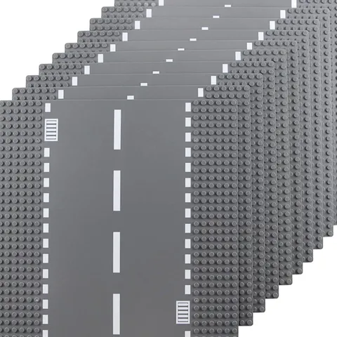 Street Road Building Set - 10 Straight Plates**