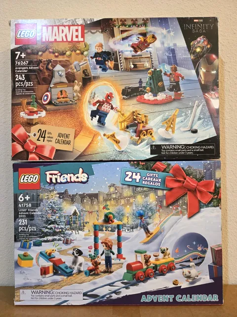 LEGO MARVEL 76267 Avengers & Friends 41758 Advent Calendar Christmas Holiday Lot