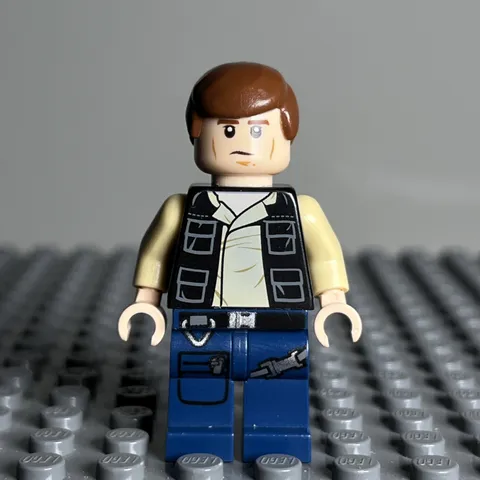 Lego Han Solo Minifigure Blue Legs Vest Pockets Star Wars 75030 75052 sw0539 2P